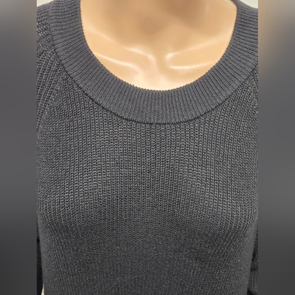 Core Life L Black Knit Dress Long Sleeves Stretch New - Picture 2 of 7